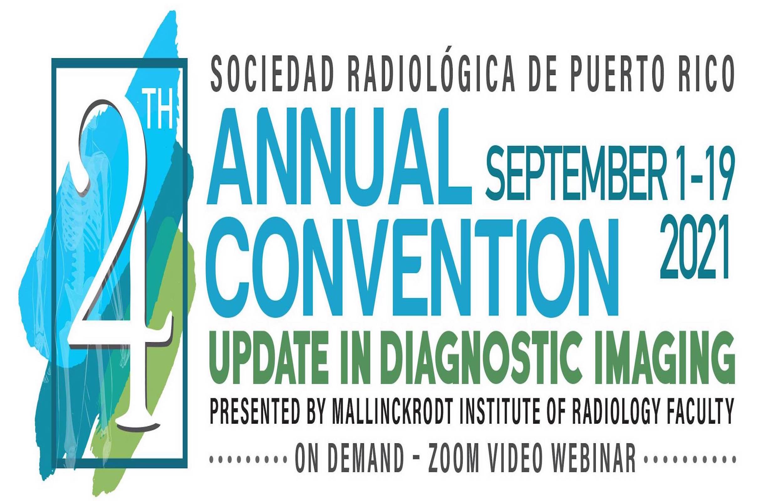 A graphic promoting the 24th Sociedad Radiologica de puerto rico Annual Convention