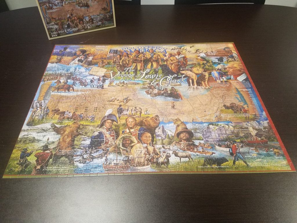 A rectangular puzzle featuring Lewis & Clark