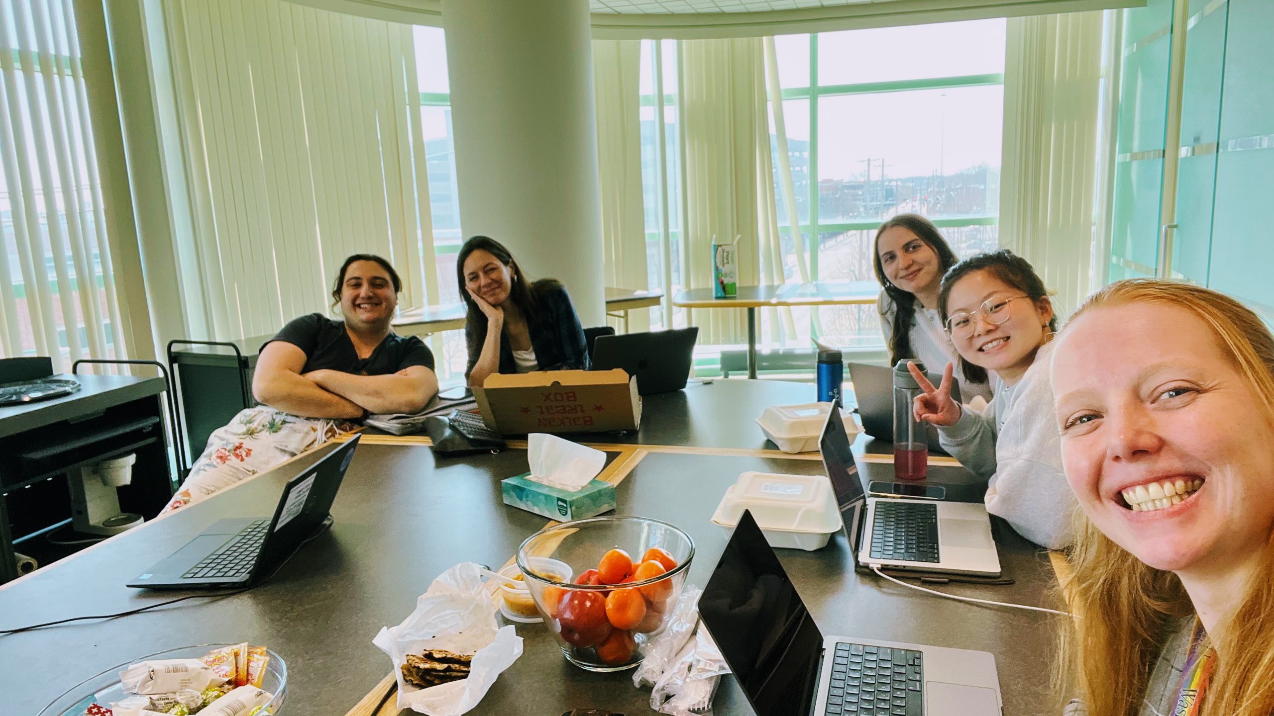 Members of the Bijsterbosch Lab gather to complete their annual "Write A Paper in a Week" project.