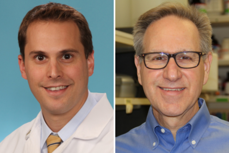 Headshot composite of Kory Lavine, MD, PhD, and Steven L. Brody, MD.