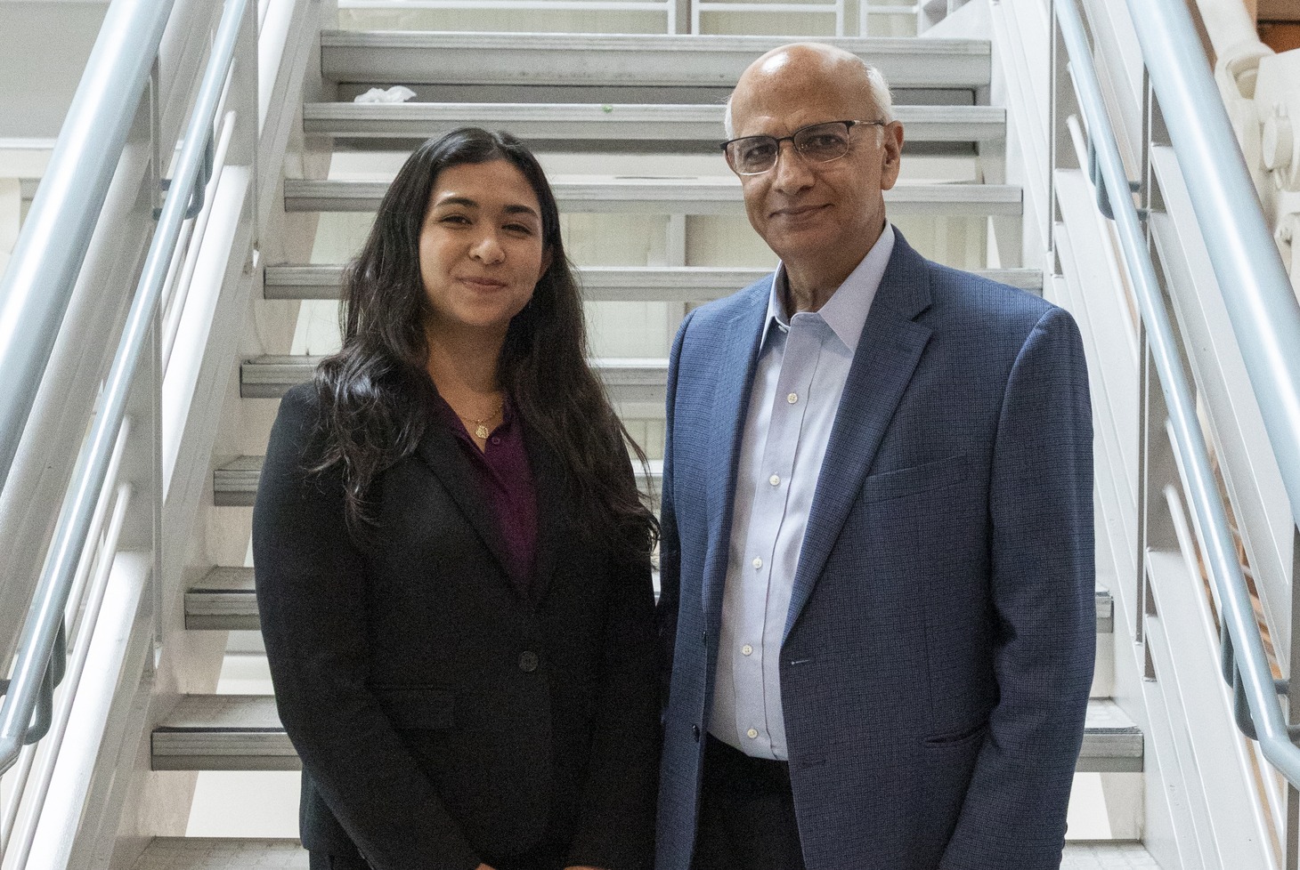 Summer Research Program student Eliana Soiffer with program director Vijay Sharma, PhD.